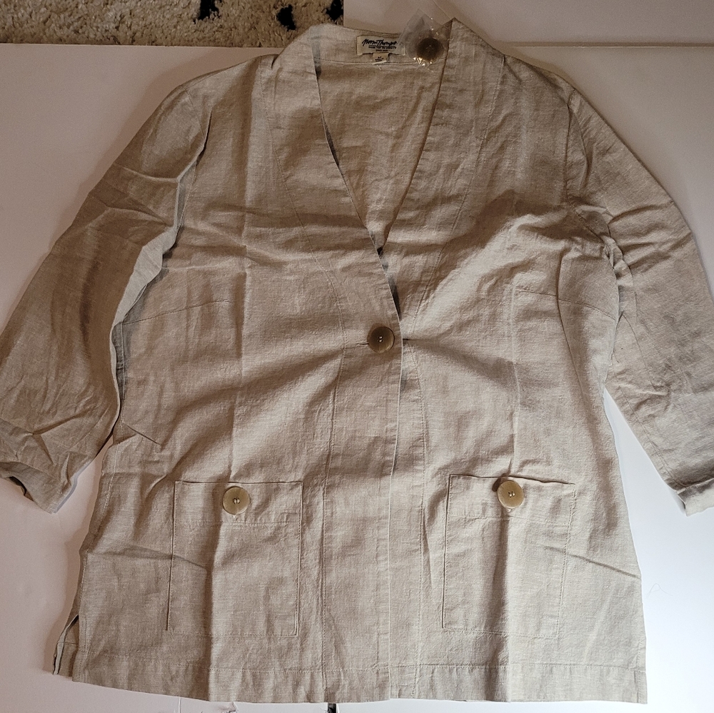 Norm Thompson Cardigan Kaki Color Size Medium